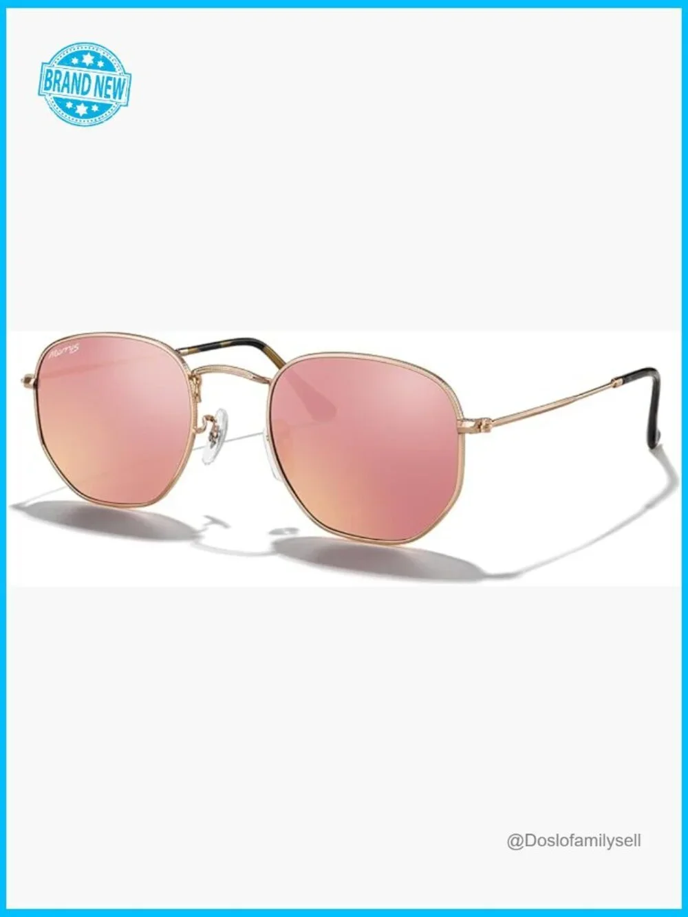 Vintage Polarized Metal Sunglasses Classic Retro Polygon Square Shades
